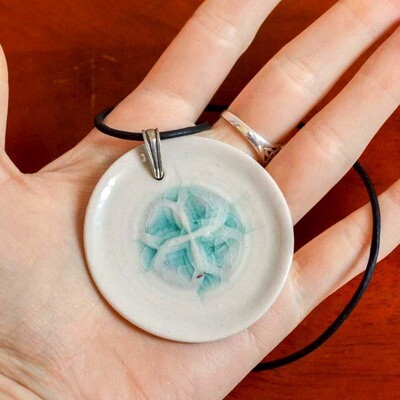 Blue Star Porcelain Pendant DEEJ19