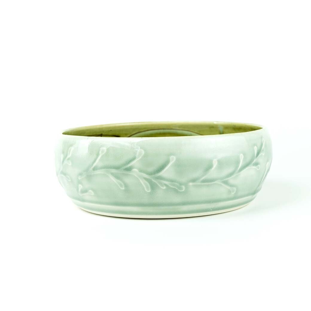 Avocado, small flat bottom bowl HECL343