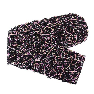 Black & Multi Color Fiber Web, scarf PRED106
