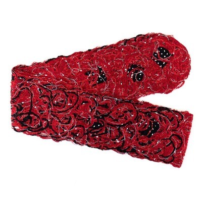 Red Black Fiber Web, scarf PRED104