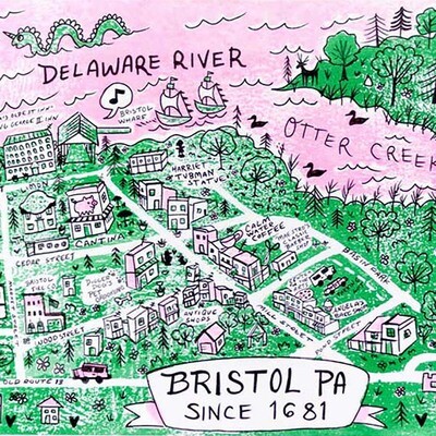 Bristol Map, print GRIA047