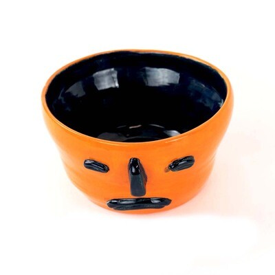 Dark Blue Face, large ceramic vessel HERC28