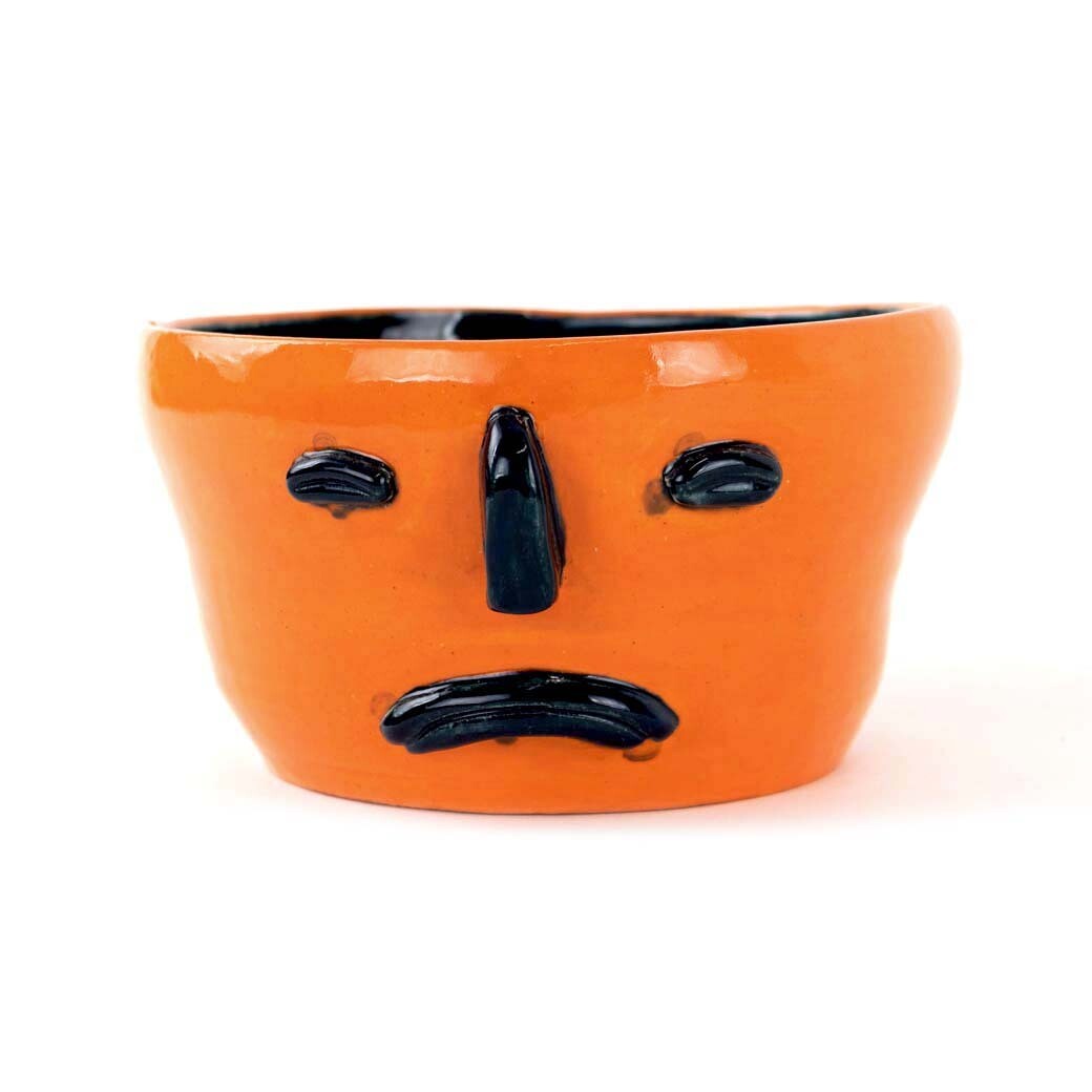 Dark Blue Face, large ceramic vessel HERC28