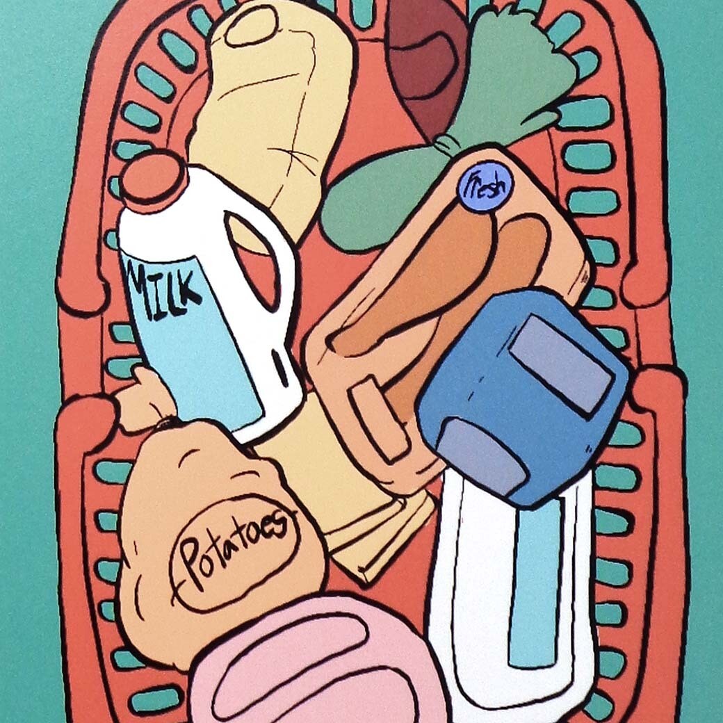 Food Basket, print NEWK03