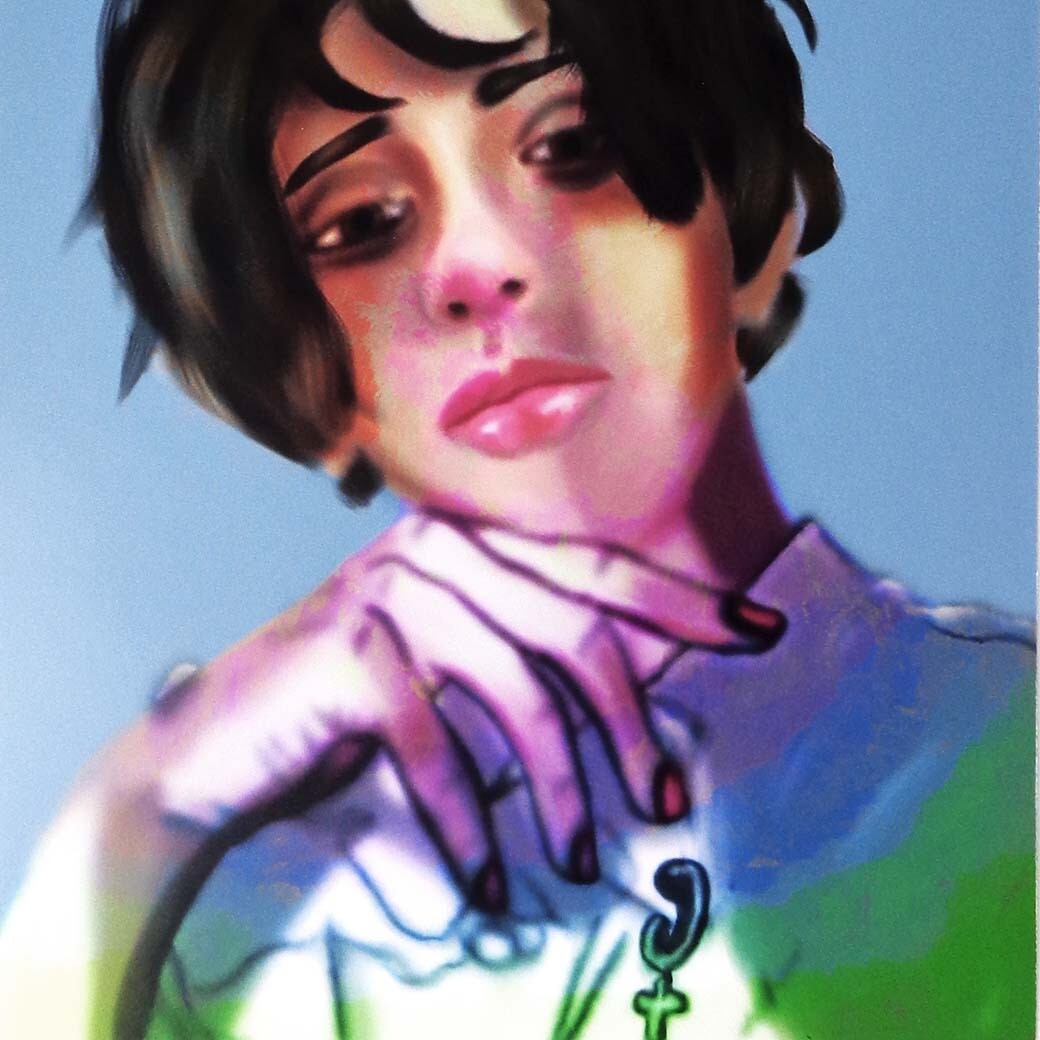 Blue/Rainbow, print HANJ04