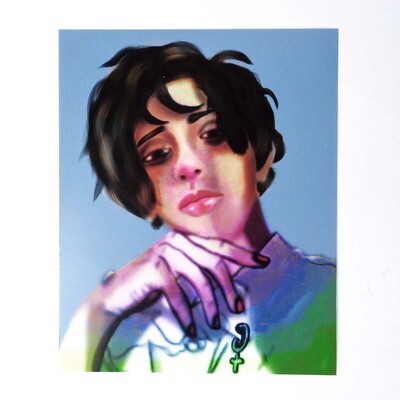 Blue/Rainbow, print HANJ04