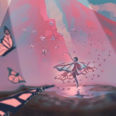 Butterflies, digital photo print FAUS02