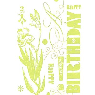 Happy Happy Birthday Green Orchid, card RAER61