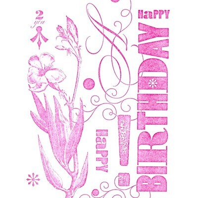  Pink Orchid Birthday, card RAER62