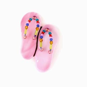 Flip Flops: Pink, glass VINK801