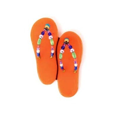 Flip Flops: Orange, glass VINK800