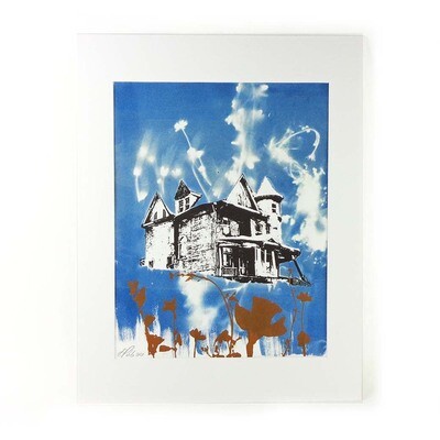 Pennsylvania, unframed mixed media painting POKG117