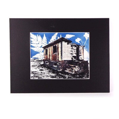 Near Stodvarfjordur, Iceland, unframed mixed media painting POKG113
