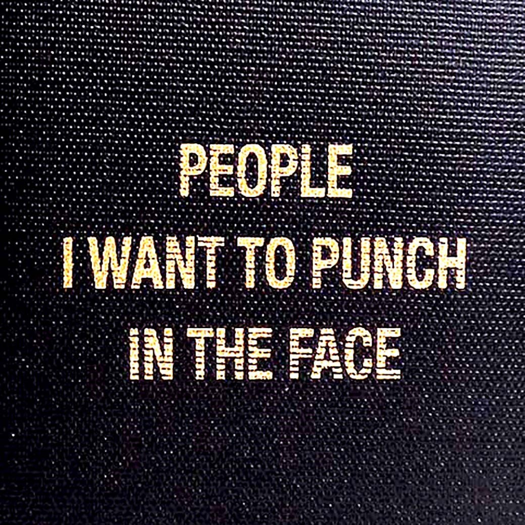 People I Want to Punch in the Face, blank book COLD720