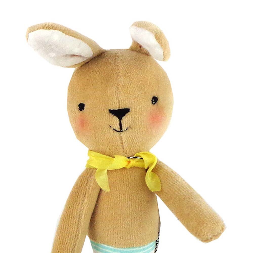 Miri, tan jointed bunny plushie CASA086