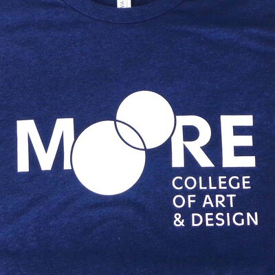 Moore Tee: Navy FULL WHITE Logo