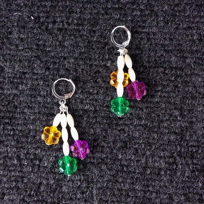 Mardi Gras, earrings KUDM216