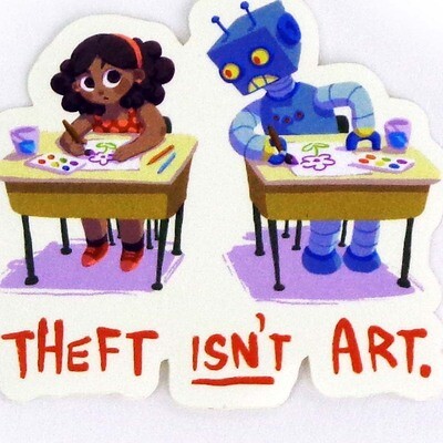 Theft Isn't Art(anti AI), Sticker EPPC12