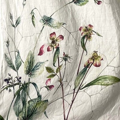 Summer Garden, linen scarf 27" x 76" ENDE182