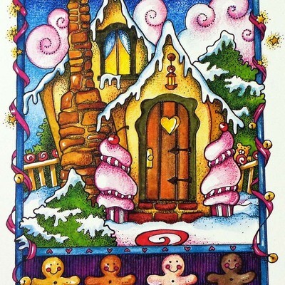 Gingerbread House, holiday card HINM056