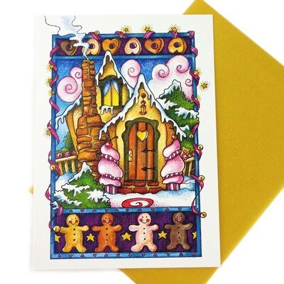 Gingerbread House, holiday card HINM056