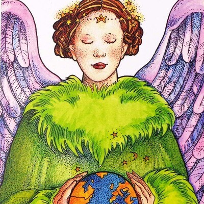 Peace Angel, holiday card HINM055