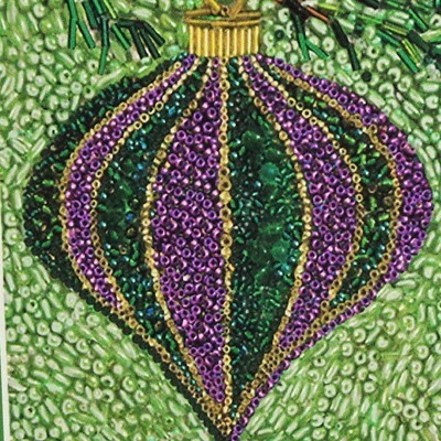 Purple and Green Ornament, card JORR094