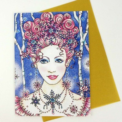 Love and Joy Winter Fairy, holiday card HINM054