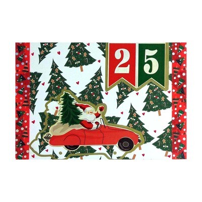 Santa in Convertible, Christmas card SPEB08