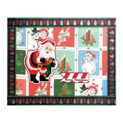 Santa with Stocking, Christmas card SPEB05