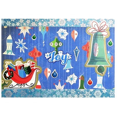 Sleigh with Retro Ornament, Christmas card SPEB11