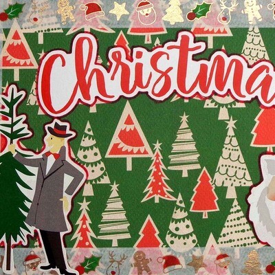 Retro Inspired Christmas Tree, Christmas card SPEB09