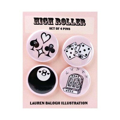 High Roller, 4 pack of pins BALL005