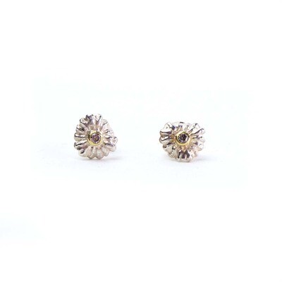 Poppy Top Diamond with Silver and Gold, post earrings BRYH606
