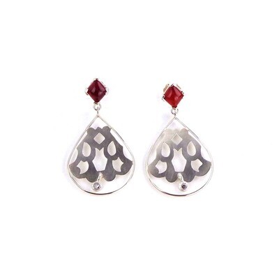 Chandelier with Carnelian and Diamonds, earrings BRYH607