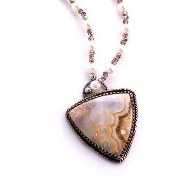Crazy Lace Agate, necklace REIP199