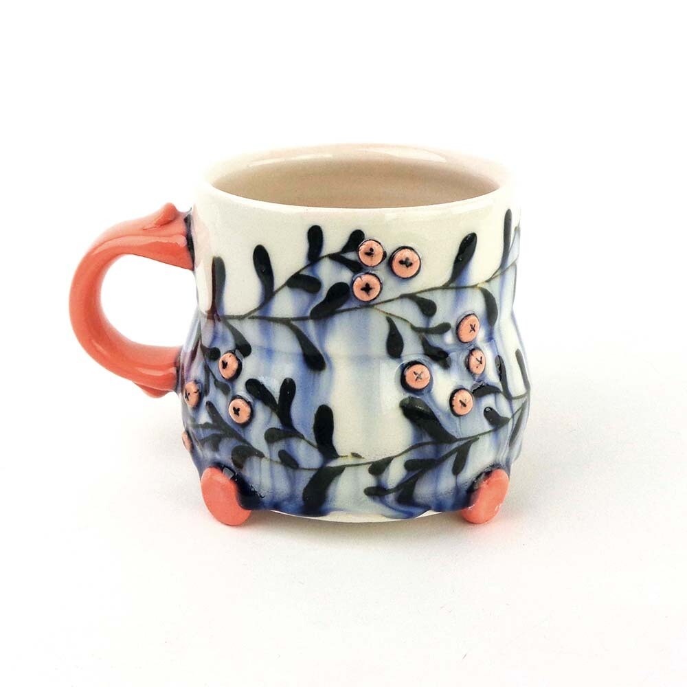 Orange Handle with Orange Berries, ceramic mug SNYB069