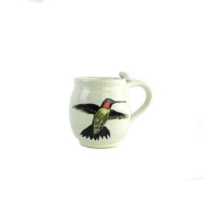 Hummingbird - dark, ceramic mug CHAE32