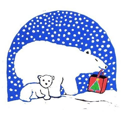 Polar Bear, holiday card DHOJ044