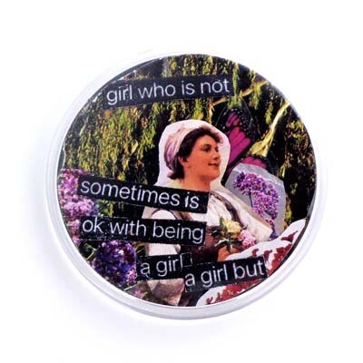 Girl Who Is Not, button pin LAPR319