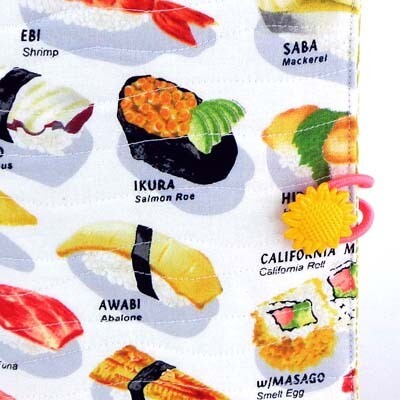 Sushi, quilt covered journal HIRC224
