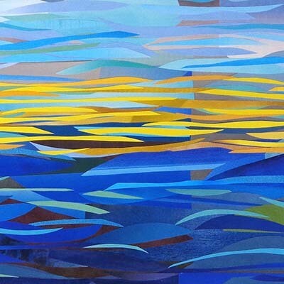 Ocean, hand-inked print FERX048