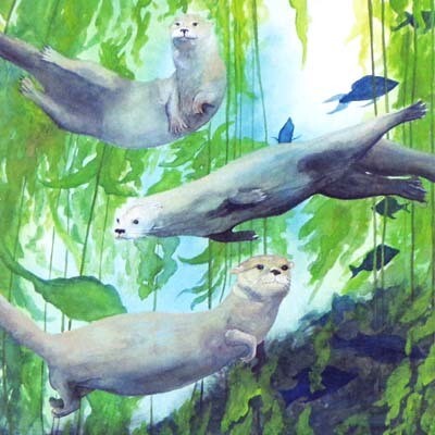 Sea Otters, print SUNH075