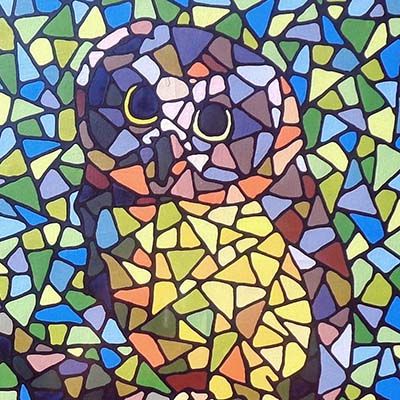 Owl, print on metal COOC113