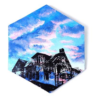 As, mixed media painting POKG120