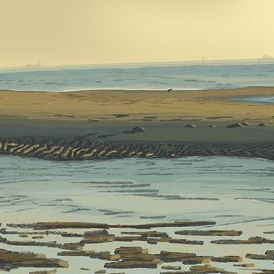 Beach, print HEEK06