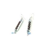 Metallic Silver with Brown Imprint, earrings CASK247