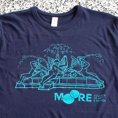 Fountain Tee: Navy/Turquoise