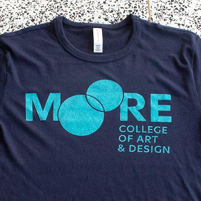 Moore Tee: Navy/Turquoise