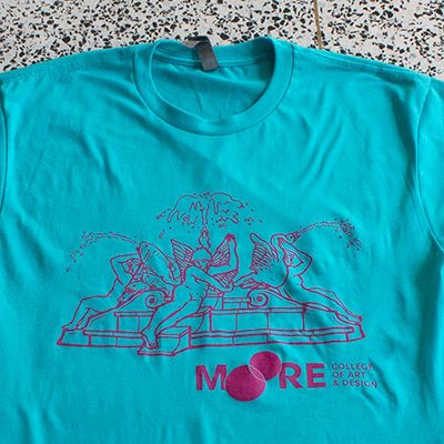 Fountain Tee: Turquoise/Pink